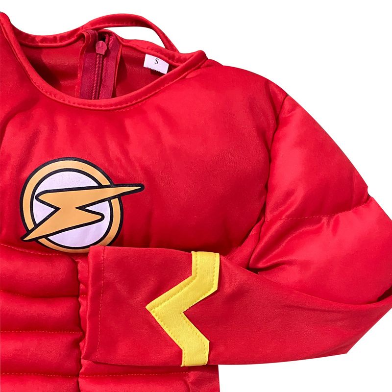 Disfraz de Flash musculoso para niños - Disfraz de Halloween para niños y niñas - Disfraz de superhéroe para cosplay y actuaciones_voghion.com