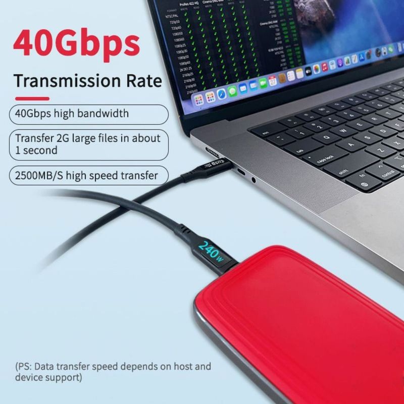 40Gbps USB-C Ladekabel Digital Display USB4 Daten Kabel Handy_voghion.com