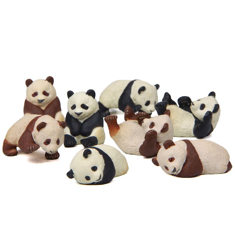 4Pcs Panda Figurines Panda Models Gardening Doll Ornament Accessories Dollhouse Animal Figure Micro Landscape Garden Decoration_voghion.com