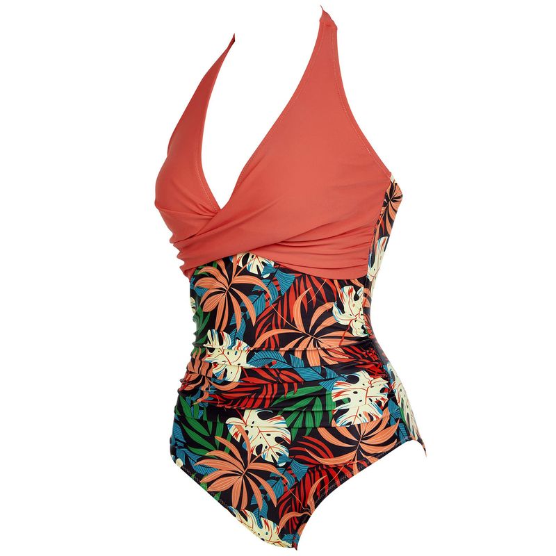 Maillot de bain sexy à lacets et dos nu multicolore, nouvelle collection 2024_voghion.com