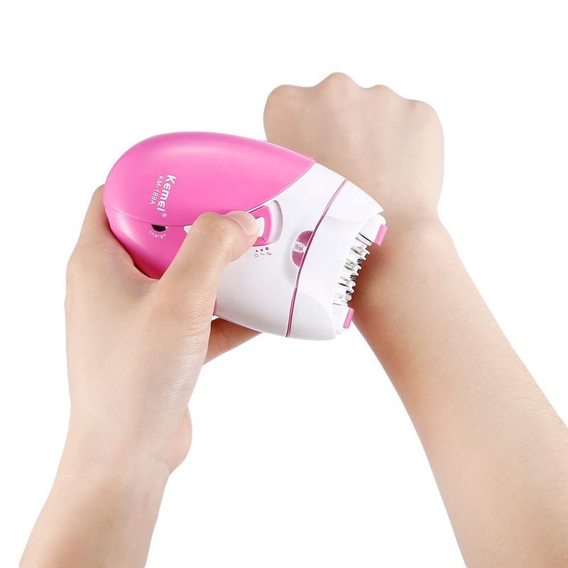 Kemei-189A Polnilni električni epilator za odstranjevanje dlak na telesu za ženske noge_voghion.com