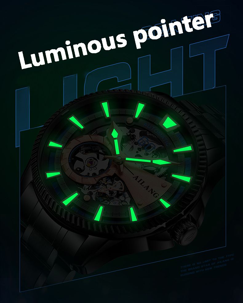 AILANG Herrenuhren Automatische Mechanische Uhr Tourbillon Uhr Echtes Leder Wasserdichte Uhr Männer Militär Armbanduhr Mann_voghion.com