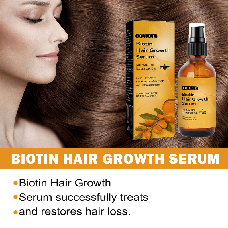 OUHOE Biotină Anti-cădere, Reparare fixă, Hidratare rădăcină, Esență de balsam de păr dens_voghion.com