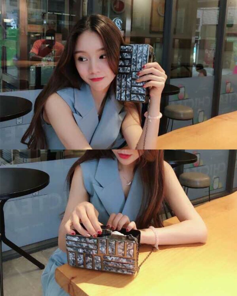 Handheld socialite dress, grab bag, high-end diagonal cross wedding banquet chain, women's bag_voghion.com