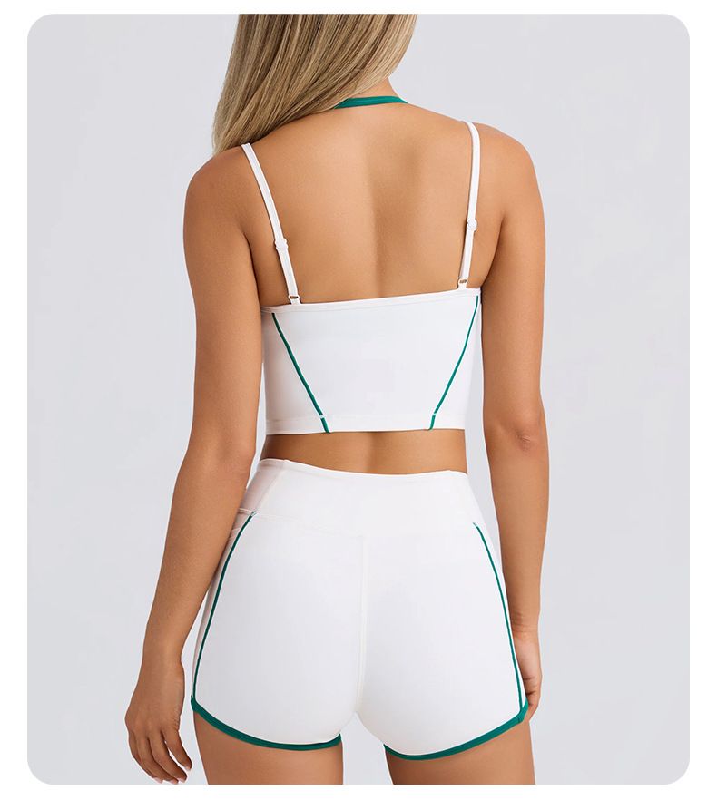 Reggiseno sportivo K; canotta; pantaloncini; leggings a vita alta; tuta da yoga e fitness ad alta elasticità._voghion.com