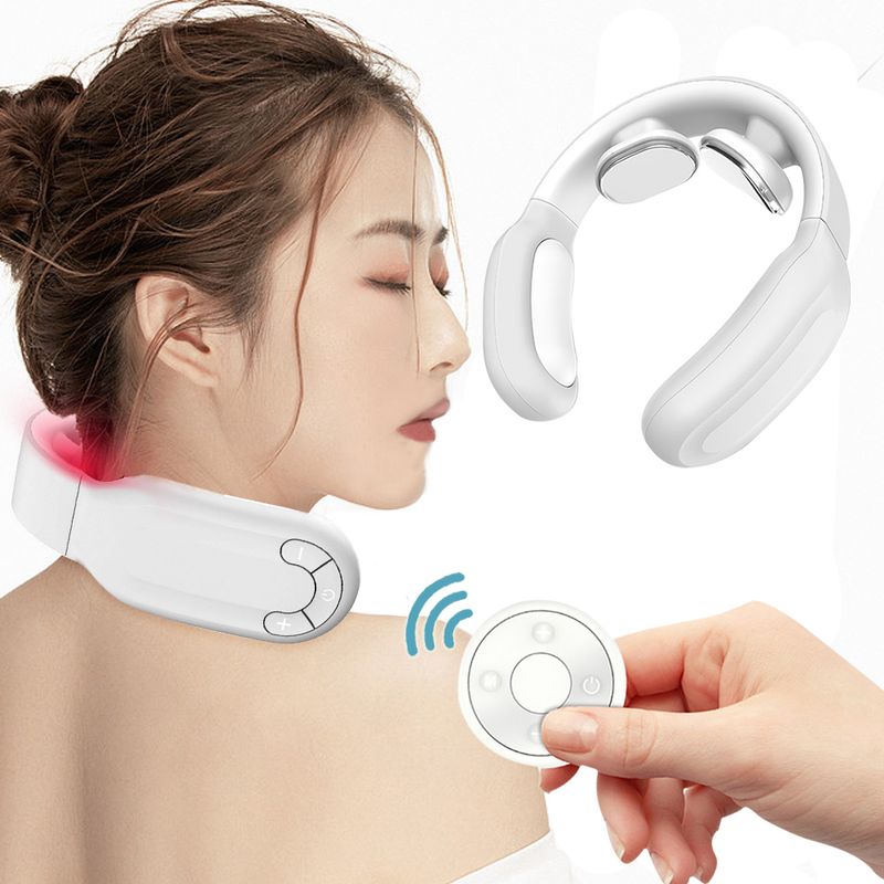 EMS Massager Hot Compress Deep Tissue Kneading Device Pain Relief Portable Neck Massage Comfort Health Care Tool_voghion.com