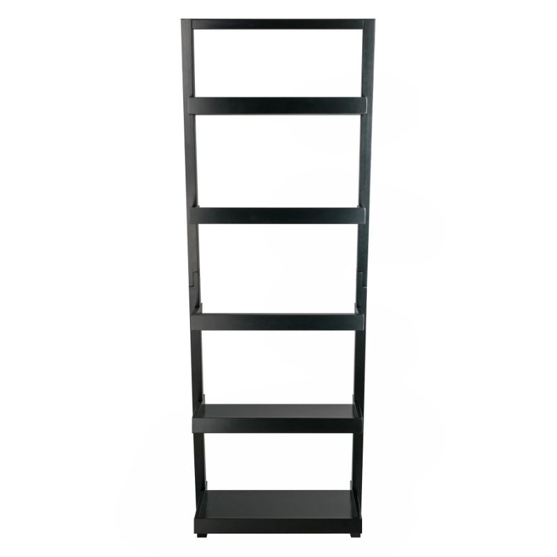 Bellamy Black Leaning Shelf; 5-Tier_voghion.com