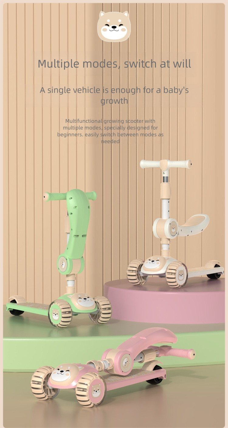 Foeign Tade In Stock Wholesale Childen's Factoy Diect Sales Boys And Gils Baby Thee-in-One Sliding Folding_voghion.com