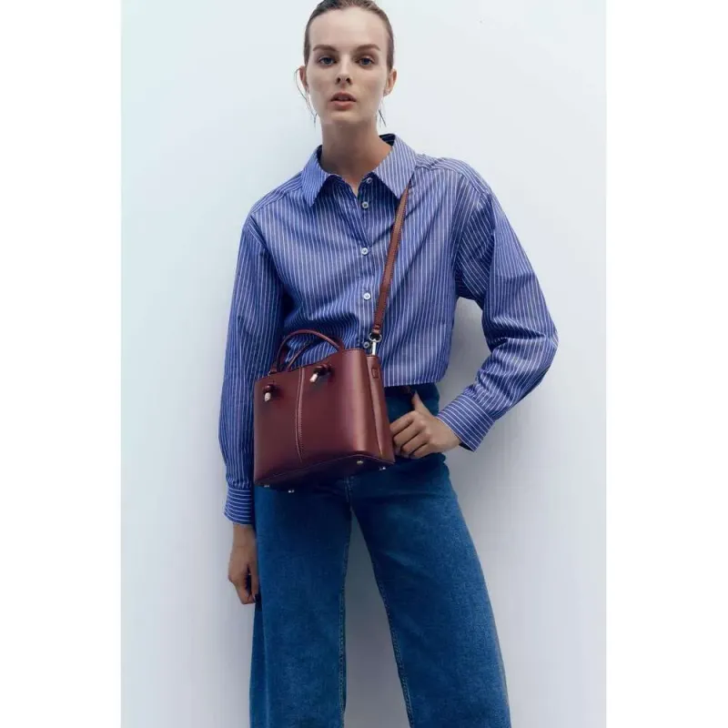 Borsa a tracolla versatile da donna, piccola e quadrata, nera, per la città, da pendolare, modello Z Brand_voghion.com