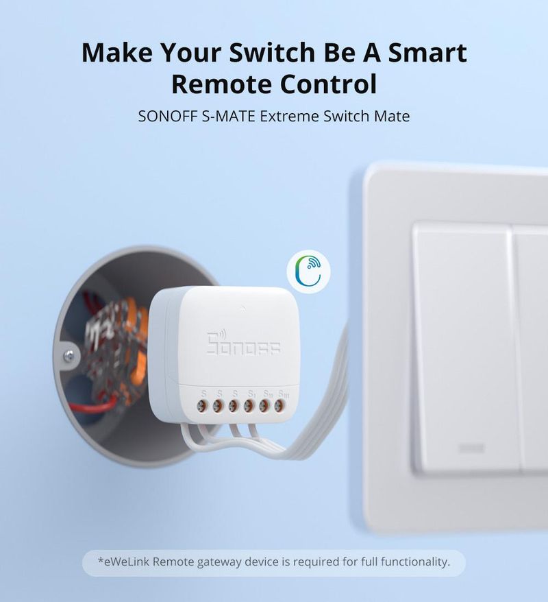 SONOFF S-MATE Extreme Switch Mate S-mate2 Remote Automation Module Diy Smart Home With MINIR4/DUALR3/DUALR3_voghion.com
