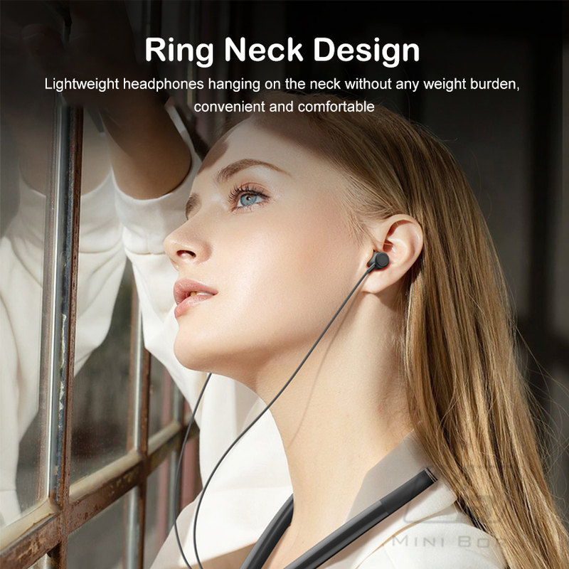 Mini Born į ausis įdedamos ausinės Belaidės ausinės Bluetooth5.0 Ausinių kaklo juostelė Ausinės Kaklo Kabantys Ausinės Neįdedamos ausinės Minkštas silikonas IPX5 Waterpro_voghion.com