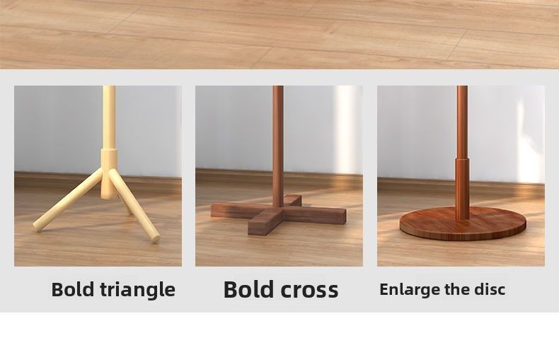 Cabide de chão de madeira maciça para quarto, vertical, casa, simples, para secar roupas, cabide para pendurar_voghion.com