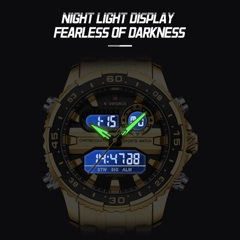 Fashion Brand Black Gold Men Watch Fashion Luxury Quartz Wrist Watches Sport Waterproof Stainless Steel Strap Mens Watches_voghion.com