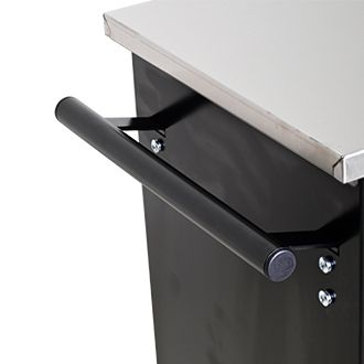 4 Drawers Multifunctional Tool Cart With Wheels,Metal Rolling Tool Cart Storage For Garage Workshop Warehouse Repair Shop--With Stainless Steel Roof- BLACK&RED_voghion.com