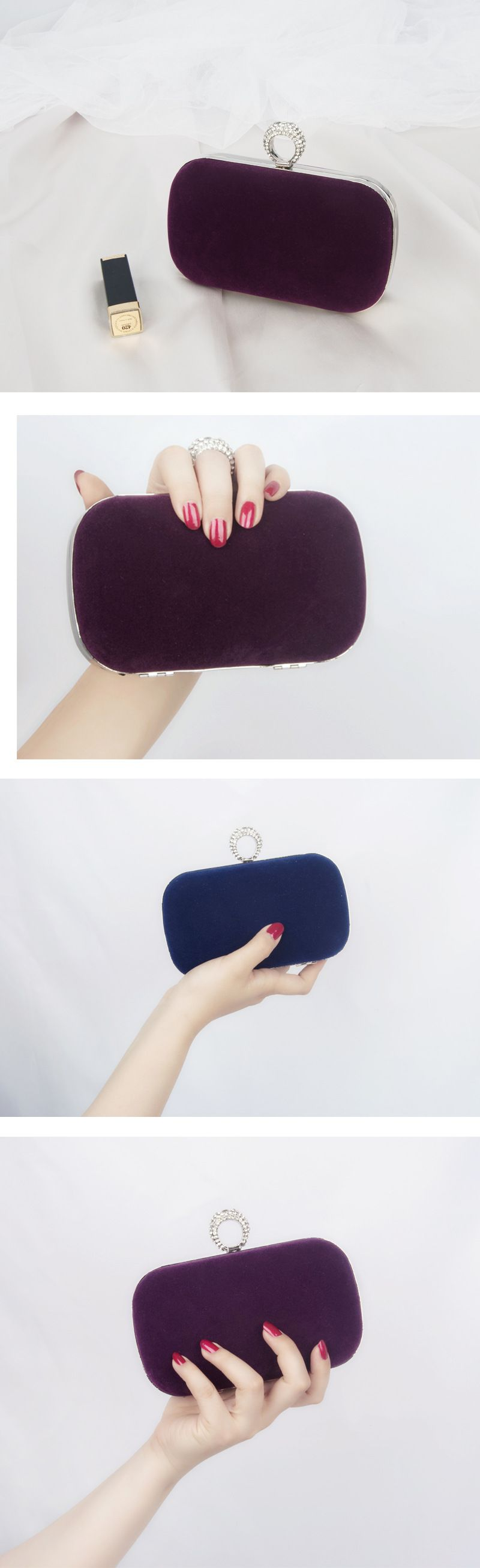 Klassische Veet Abend Retro Cheongsam Kleid High-End Damen Dia Tasche, Clutch Tasche_voghion.com