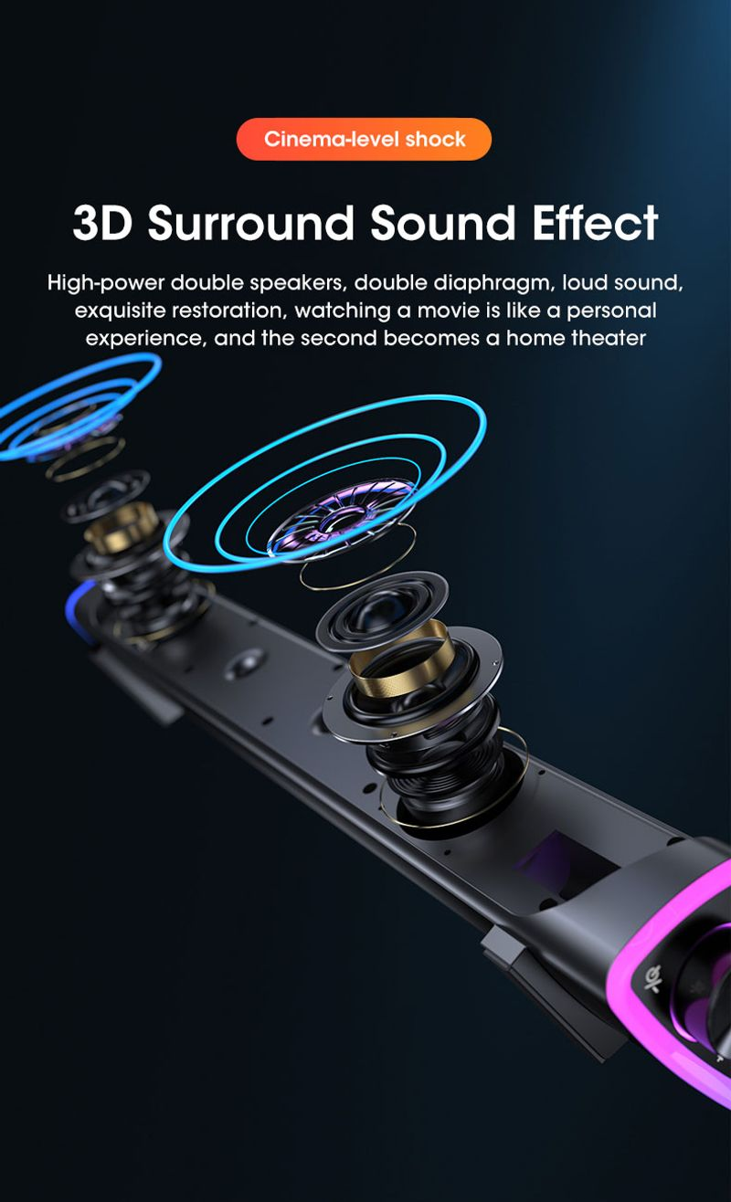 Sistema de som de home theater, alto-falante bluetooth, alto-falantes de computador para tv, soundbar, subwoofer, rádio, centro de música, boom box_voghion.com