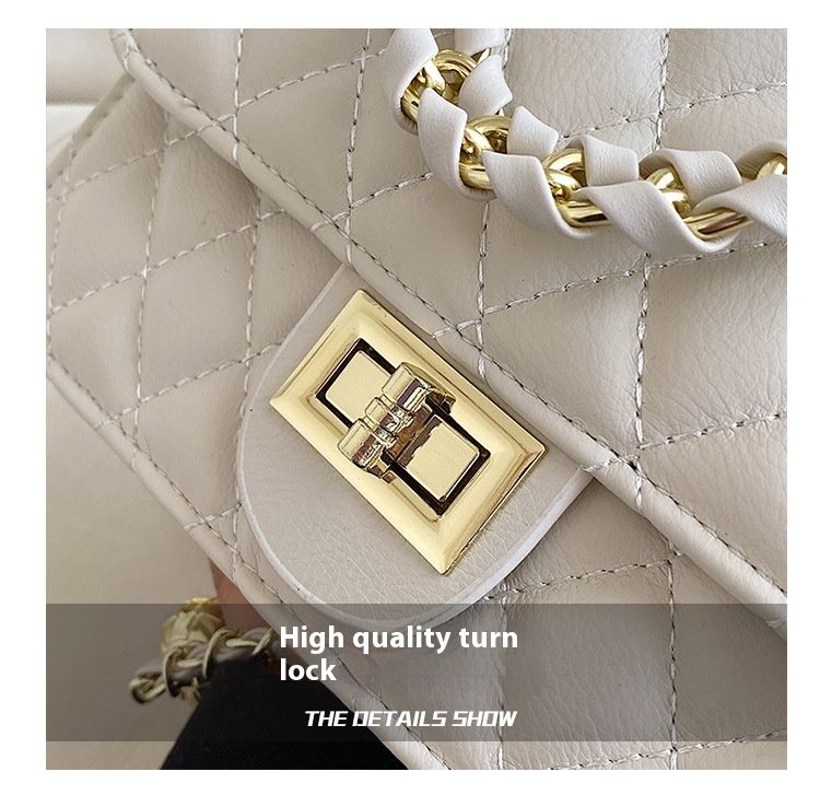 2024 Neue beliebte Umhängetasche Koreanische Ausgabe Einfache kleine quadratische Lingge Bestickte Fadenkette Umhängetasche für die Göttin_voghion.com