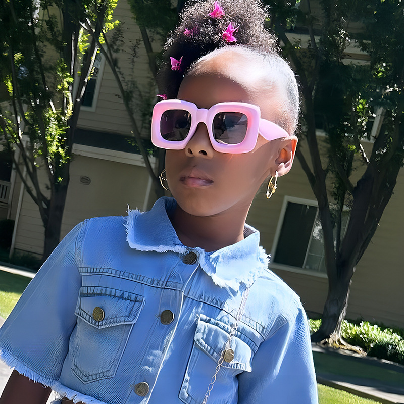 Gafas de sol para niños, gafas de sol cuadradas con burbujas, gafas de sol divertidas para bebés, gafas bonitas para hombres y mujeres_voghion.com