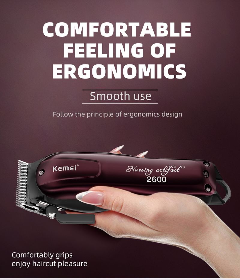 Tagliacapelli elettrico professionale per uomo, tagliacapelli regolabile, rasoio senza fili, ricaricabile, per tagliare i capelli, hine KM2600_voghion.com