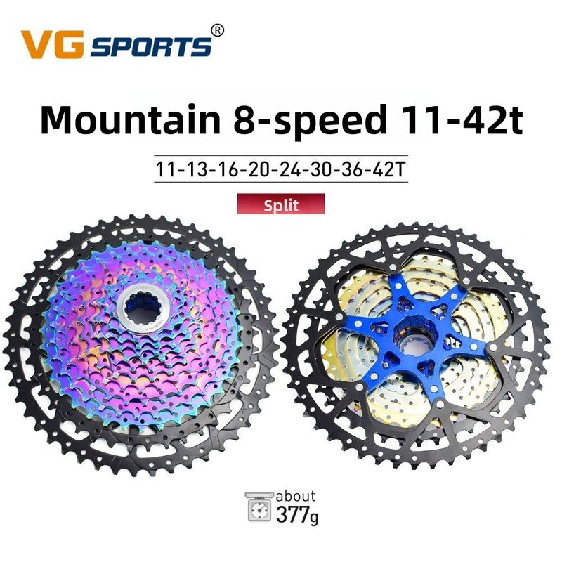 VG SPORTS 8/9/10/11/12 Geschwindigkeit Leichte bunte Mountainbike-Kassette geteiltes Schwungrad_voghion.com