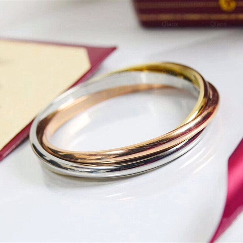 Armband 1pc weibliche glänzend einfache Titan Stahl nicht verblassen Licht Luxus Armband_voghion.com