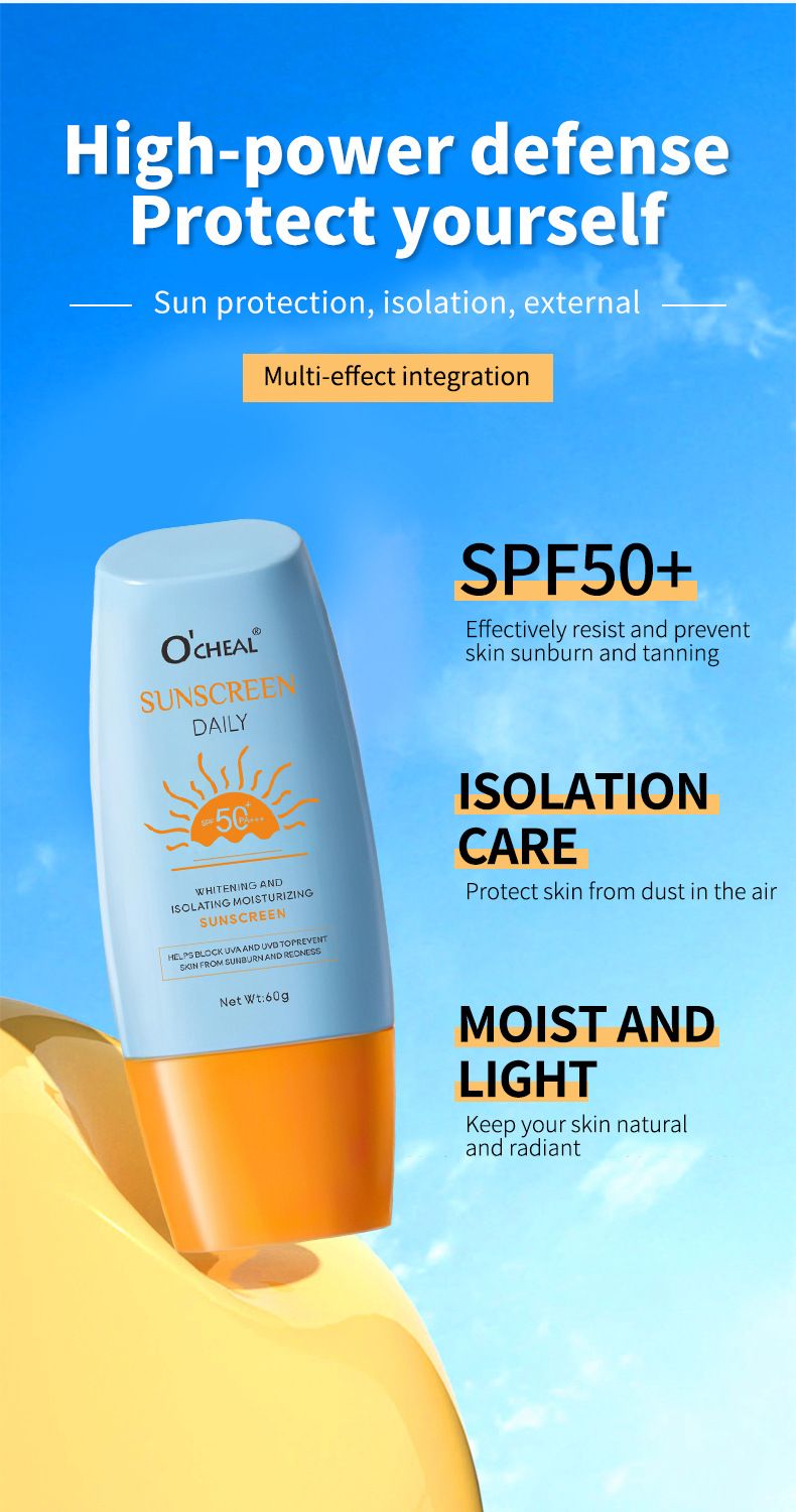 Facial Sunscreen Sunscreen SPF50 Moisturizing, Hydrating, Oil Controlling And Soothing Sunscreen_voghion.com