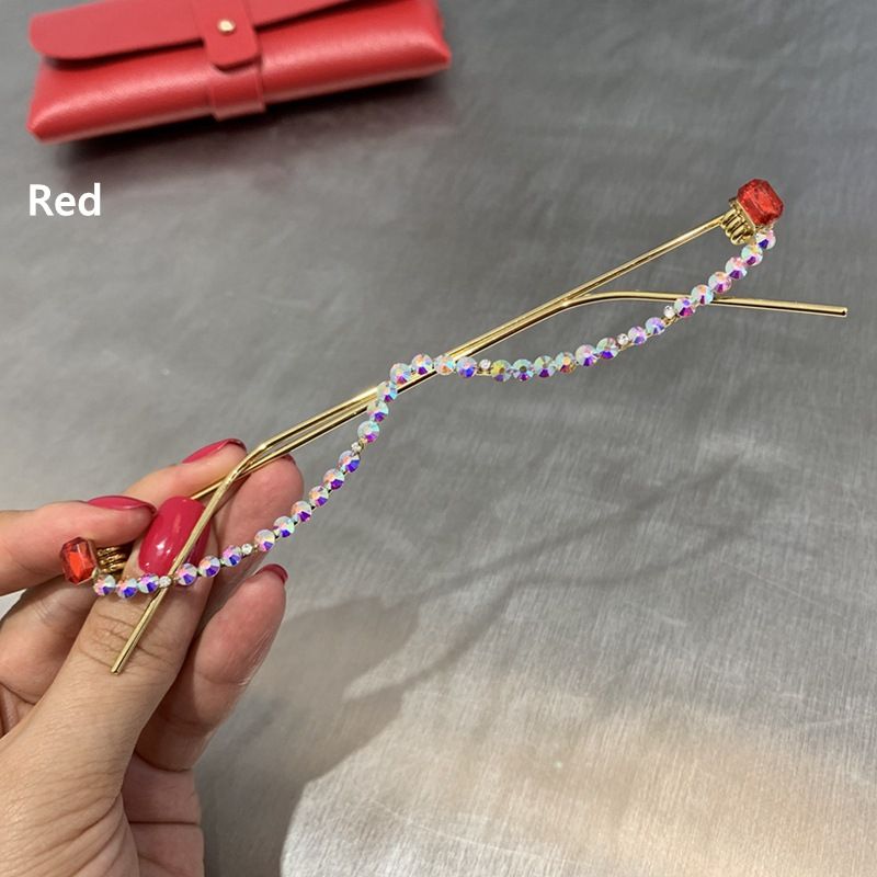 Style Lower Half Frame Glasses For Women With Diamonds Without Lenses Water Drop Pendant Rhinestones Decorative Dot Diamond Handmade Glasses Frame_voghion.com