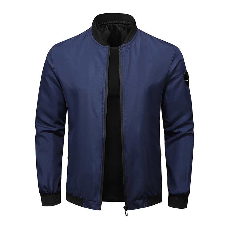 New spring and autumn casual solid color jacket men's_voghion.com