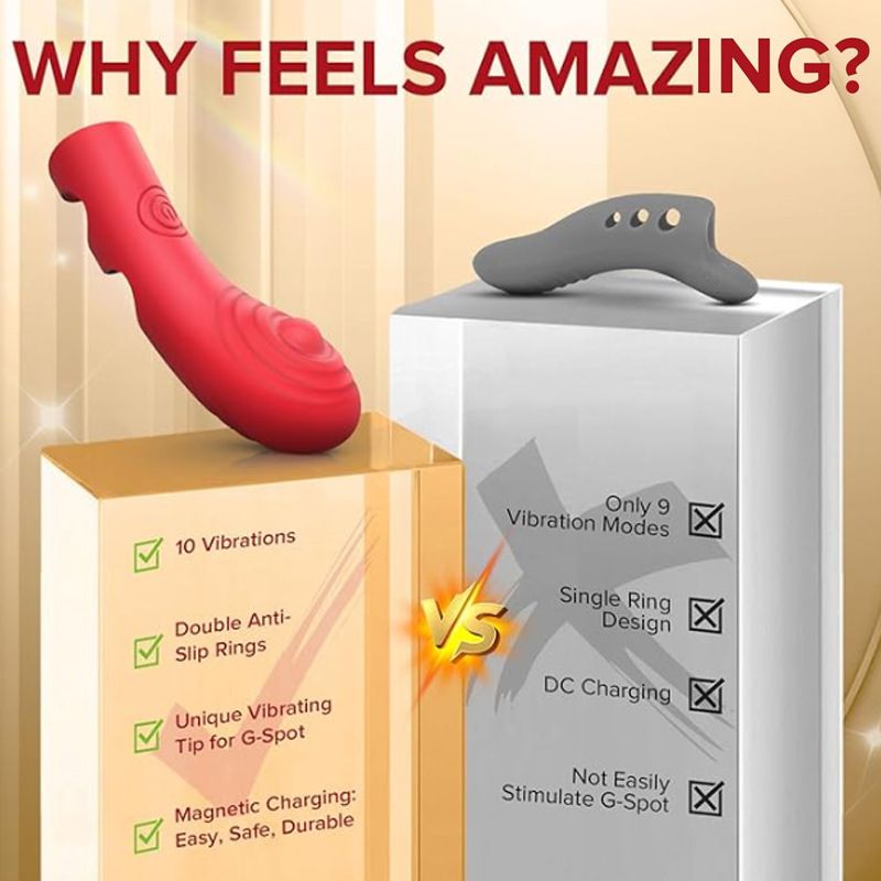 Eros Lab Vibrator Masturbationsspielzeug, vibrierende Fingerhülle, Masturbator für Männer und Frauen, wiederaufladbar, zur intra-körperlichen Anwendung_voghion.com