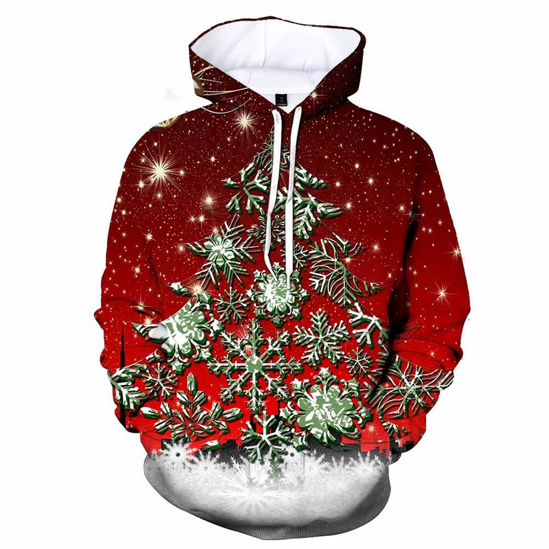 Neue Weihnachtsbaum Hoodies Santa Claus 3D Druck Männer Frauen Mit Kapuze Sweatshirts Übergroße Pullover Y2k Harajuku Tops Kinder Kleidung_voghion.com