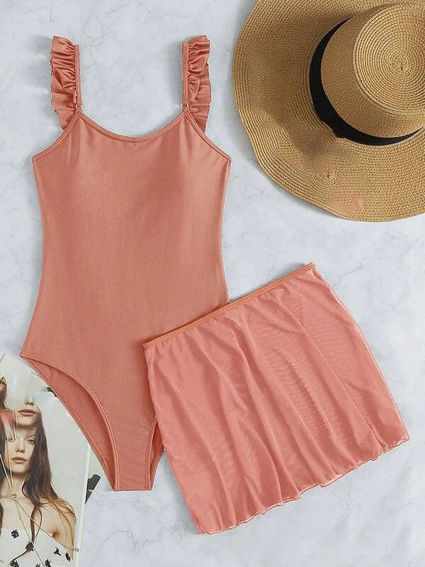 Ropa de mujer Sexy Bikini de una pieza Multicolor Pequeño Fresco Bikini Traje de baño de tres piezas_voghion.com