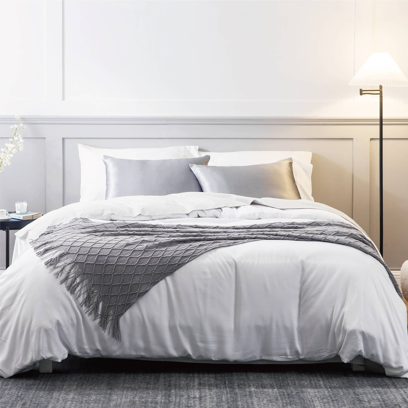 Solid Color Satin-Like Pillowcase - Silk Feel Zipper Closure (Breathable & Hypoallergenic Luxury Bedding Accessory Modern Home Decor)_voghion.com