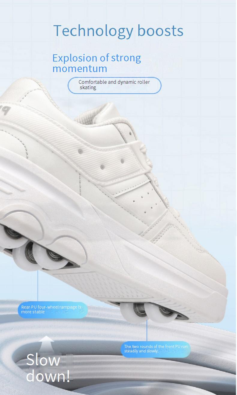 Children's Shoes Heelys Retractable Boys And Girls Automatic Single And Double Wheel Skates Luminous Shoes_voghion.com