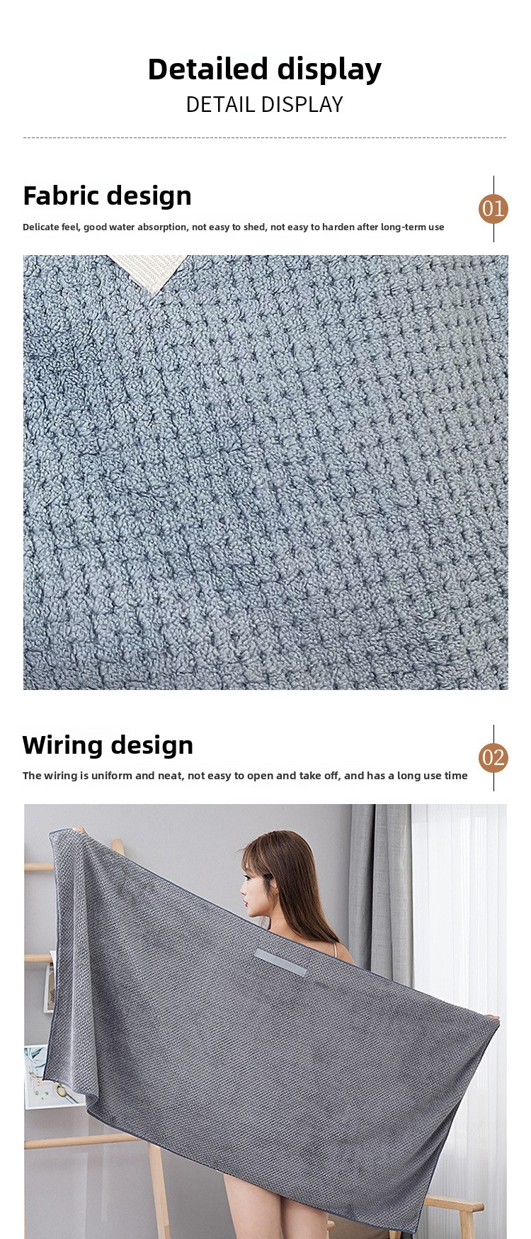 Toalha de banho extra grande de lã coral – Touca de banho ultramacia e de secagem rápida para mulheres e homens, ajuste seguro (padrão abacaxi 60x105 cm)_voghion.com