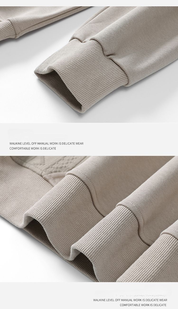 Men's 300GSM Heavyweight Crewneck Sweatshirt – Textured Jacquard & Drop Shoulder (M-XXXXL)_voghion.com