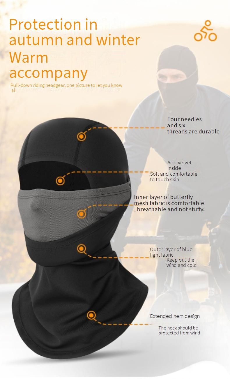 Winter winddicht fleece bivakmuts gezichtsmasker - Volledige gezichts- en nekbedekking voor motorrijden, buitensporten - Ademend en warm unisex ontwerp_voghion.com