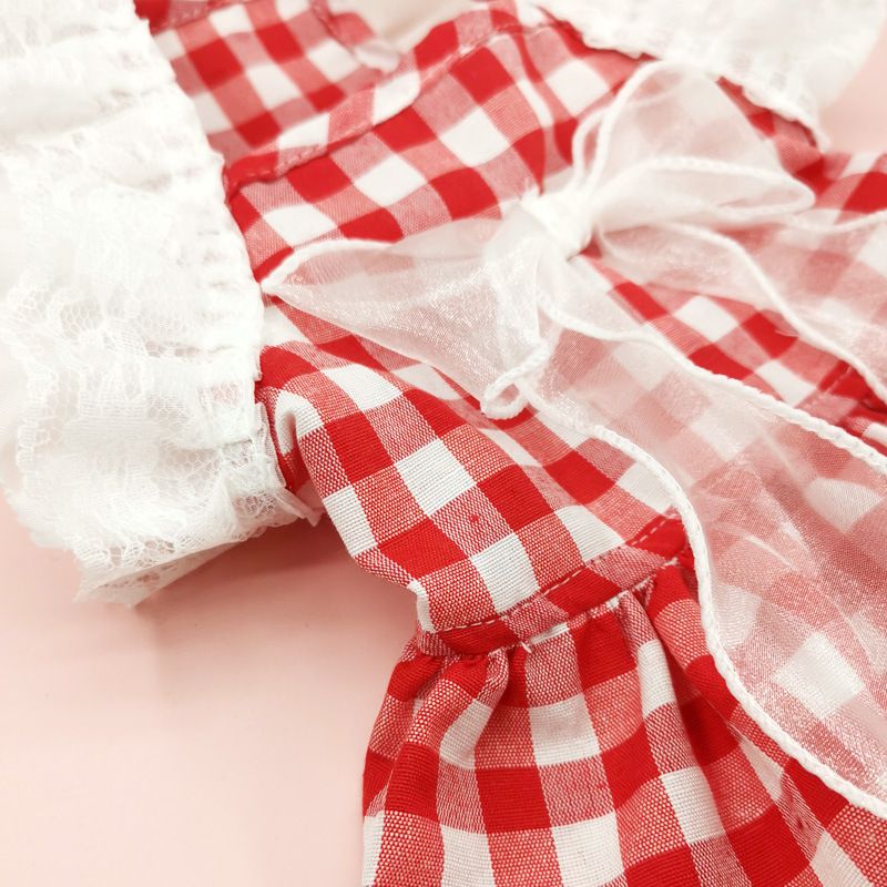 Quelle Hersteller Frühling und Sommer dünner atmungsaktiver Hunderock aus Spitze Chiffon niedlicher Prinzessinnenrock Katzen-Zweibeiner-Haustieranzug_voghion.com