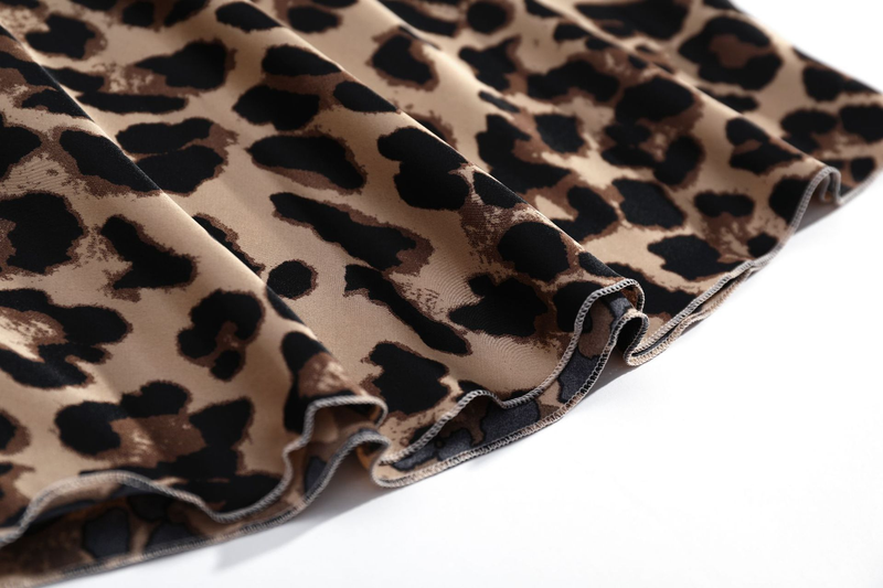 Kadın seksi iç çamaşırı yular gecelik göğüs pedi pijama yaz seksi iç çamaşırı kadın leopar baskı buz ipek_voghion.com