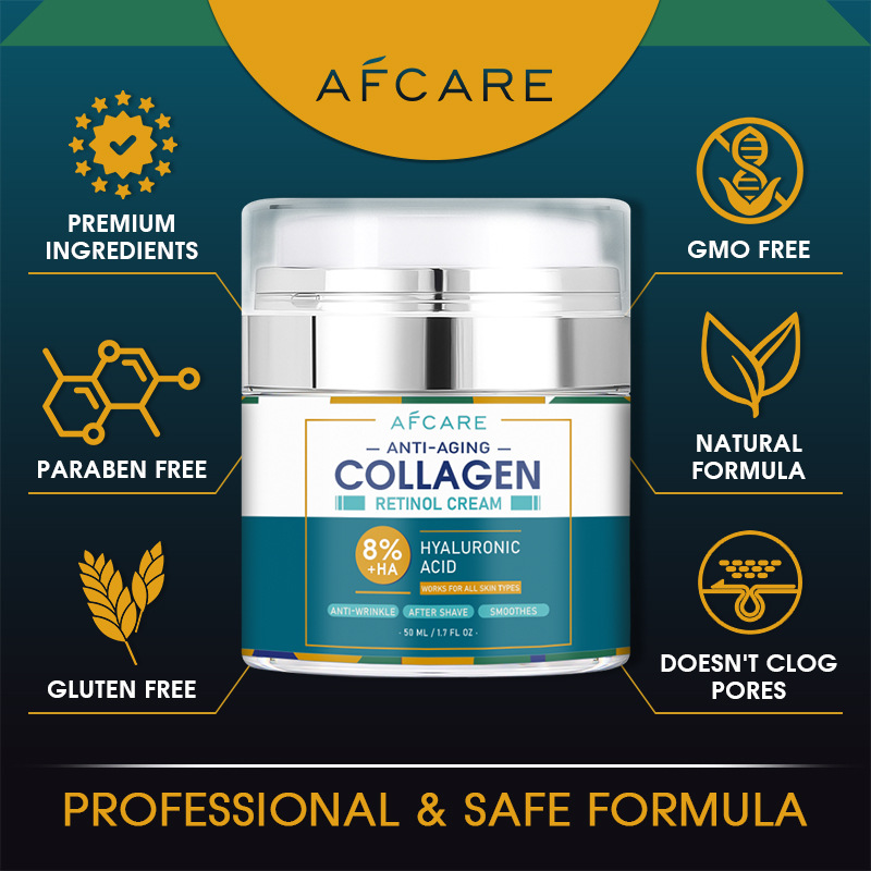 Creme facial nutritivo e reparador para homens, creme facial com retinol para clareamento de rugas, creme hidratante_voghion.com