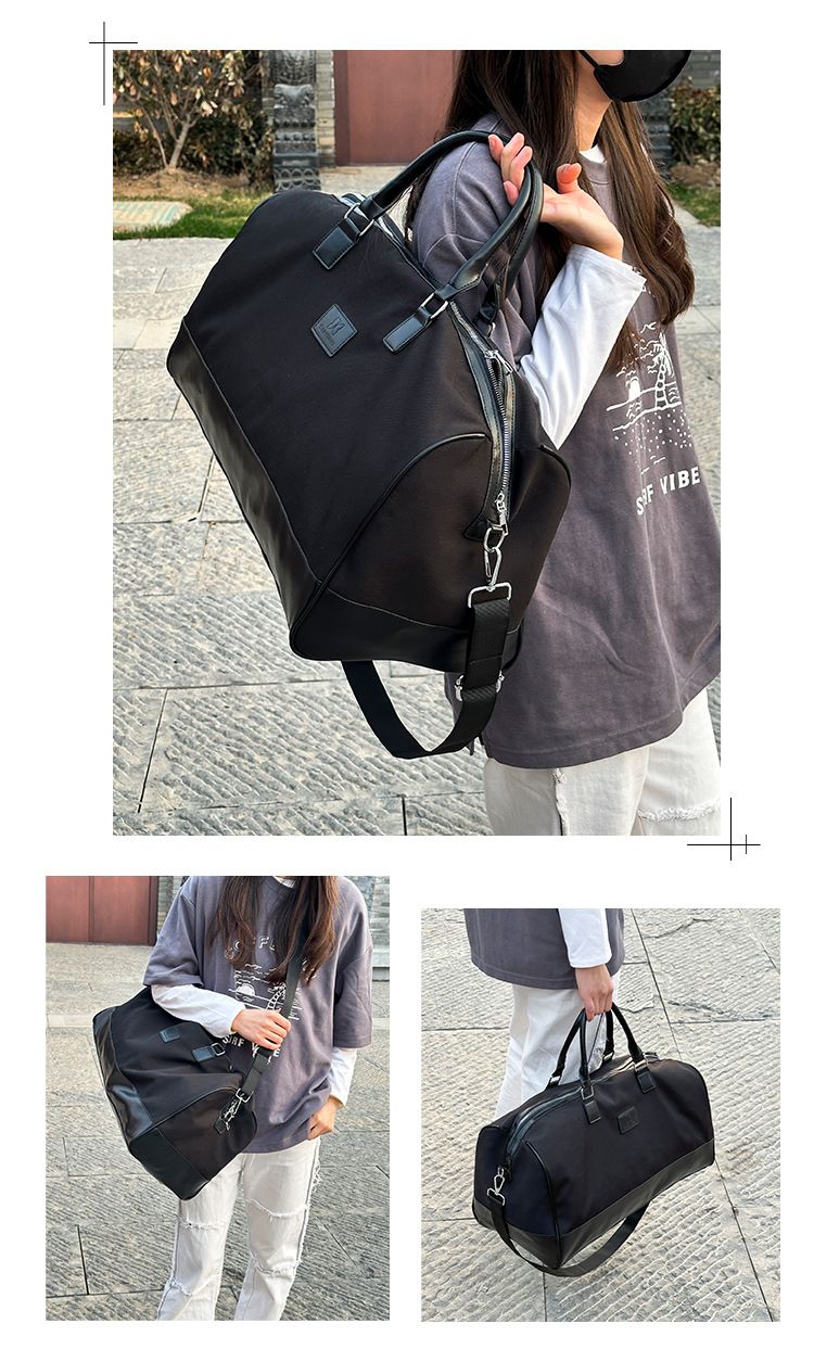 Borsa da viaggio a tracolla per brevi distanze, grande capacità, borsa per riporre oggetti sportivi e fitness, separazione tra asciutto e bagnato_voghion.com