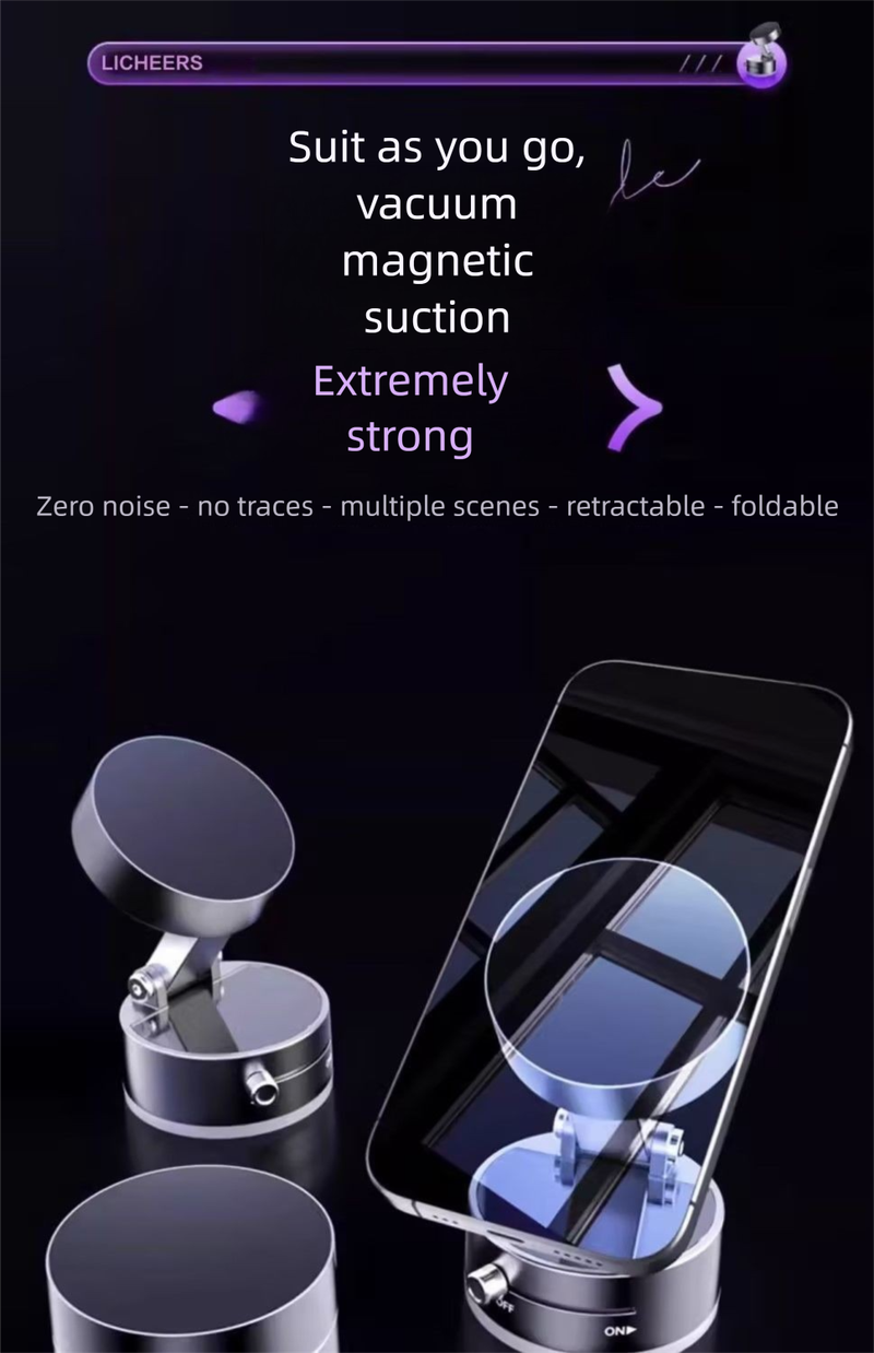 Soporte magnético para teléfono con adsorción mecánica al vacío 2025, ventosa automática, para coche, montaje en pared para el hogar y escritorio._voghion.com