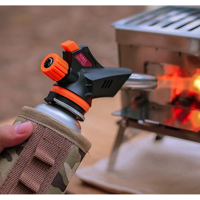 Pistola de encendedor para exteriores con boquilla rociadora y encendedor tipo tarjeta invertida para acampar_voghion.com