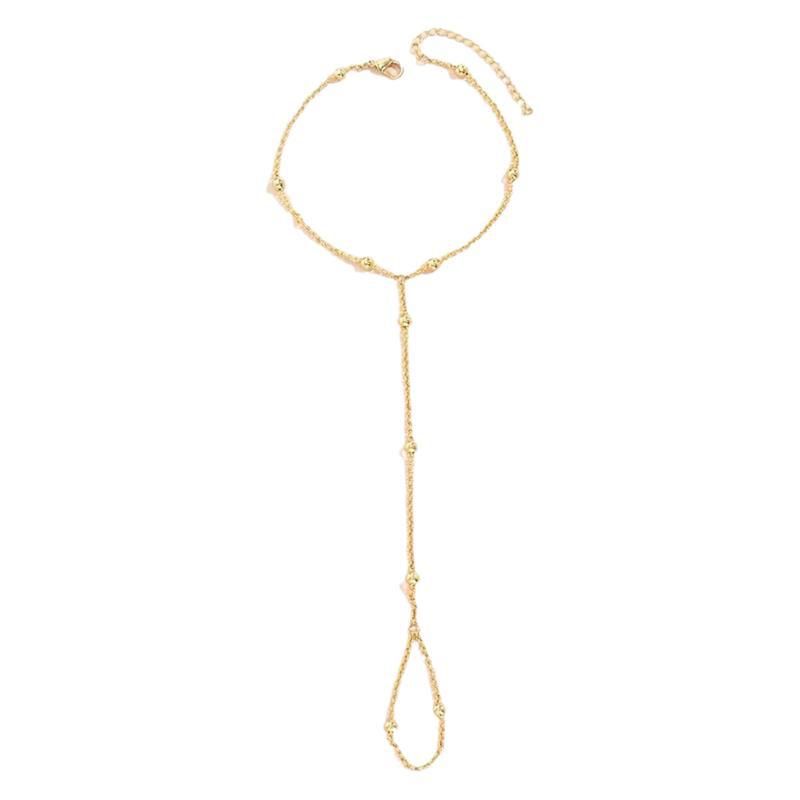 Braccialetto semplice e versatile con perline di rame intarsiate, personalità squisita e alla moda, con cristalli_voghion.com