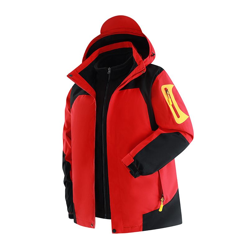 Men's And Women's Three-in-One Detachable Two-Piece Jacket Mountaineering Ski Suit Windproof Waterproof_voghion.com