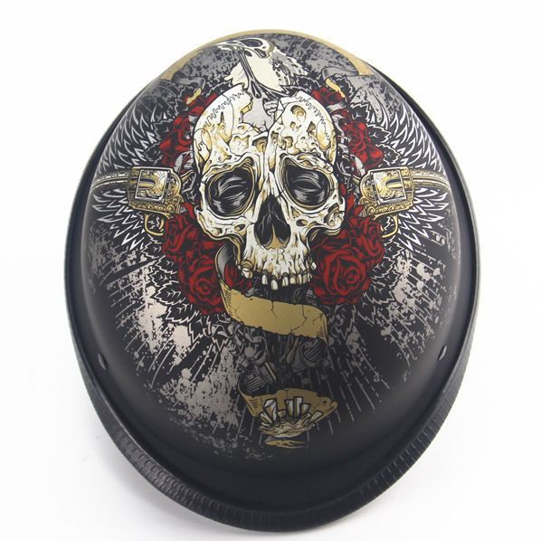 Zhuanya Black Crow Skull Soldier Halled Helm Véier Saisone Elektroauto Trend Hallefdeckung Läffel_voghion.com