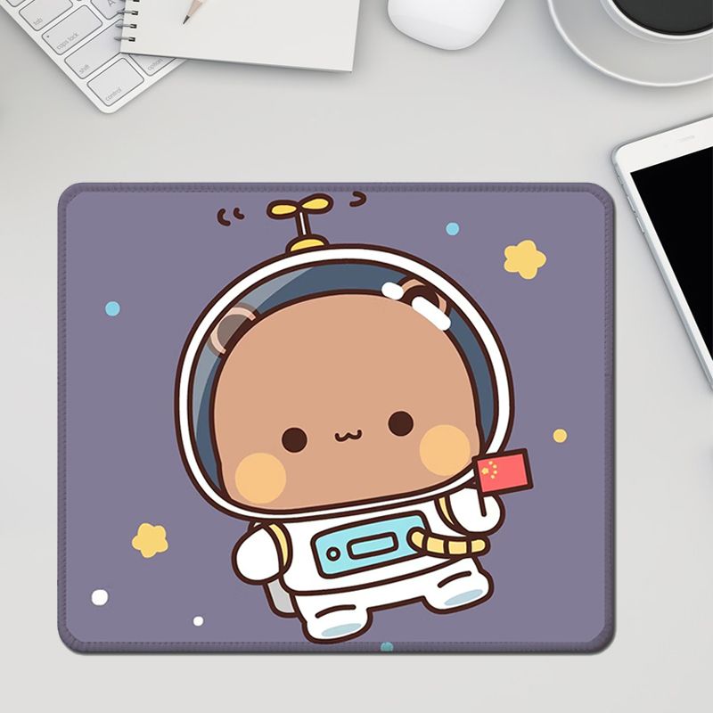 Mouse pad lavável de desenho animado de menina de anime de tamanho pequeno_voghion.com