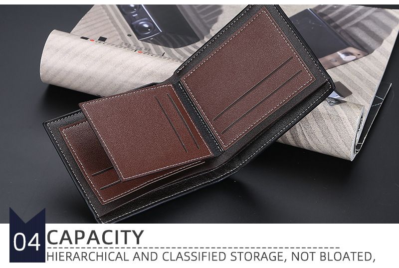 BAELLERRY Portafoglio corto da uomo con posizioni multiple, fermasoldi con cerniera sottile, borsa per il cambio, borsa per carte da uomo_voghion.com