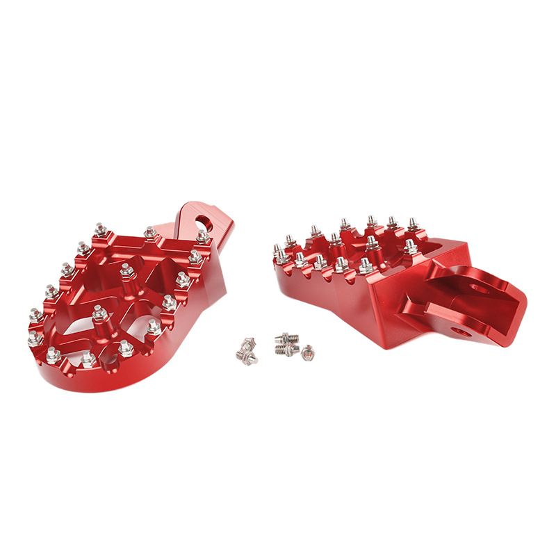 Universele antislip voetsteunen van aluminiumlegering voor offroadmotoren en ATV's - Rood/Blauw/Zwart/Zilver_voghion.com