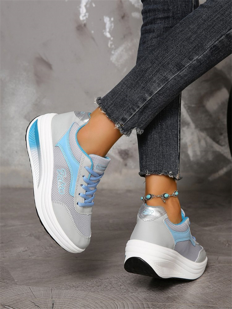 Chaussures transfrontalières pour femmes, commerce extérieur, printemps 2024, chaussures de sport à semelles épaisses, chaussures à bascule, chaussures de fitness, chaussures à plateforme_voghion.com