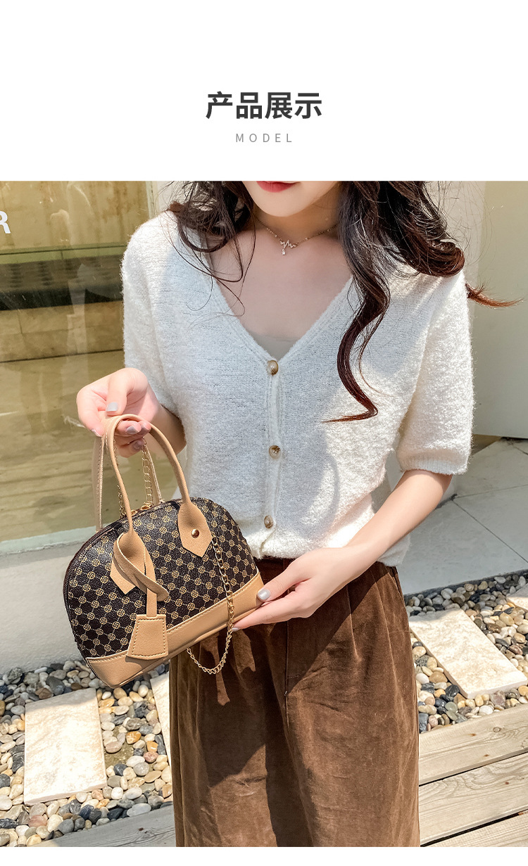2022 Flower Shell Bag Women's Bag Women's Korean Fashion Handbag One Shoulder Crossbody Small Bag_voghion.com